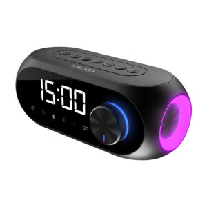 Mikado MD-W7 1200mAh 5W Siyah Bluetooth-Aux-Derece-Usb-FM Double Alarmlı Saat Speaker