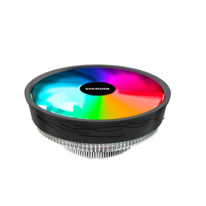 Evercool CS-02 Rainbow 3Pin 12cm Fan Intel LGA1700/AMD AM5 Uyumlu Hava Soğutmalı CPU Fan