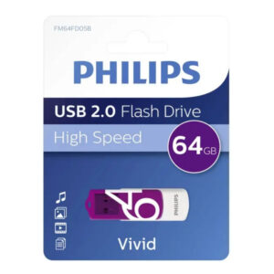 Philips USB 2.0 64GB Vivid Mor