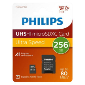 Philips Micro SDXC Kart 256GB Class10 UHS-I U1 Adaptörlü