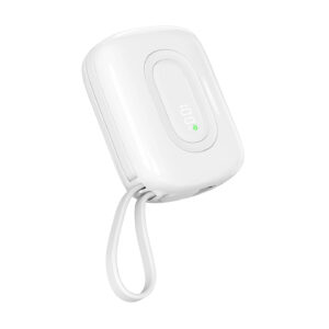 S-Link P20M 10000mAh PD20W Type-C Kablolu Beyaz LCD Taşınabilir Pil Şarj Cihazı Powerbank