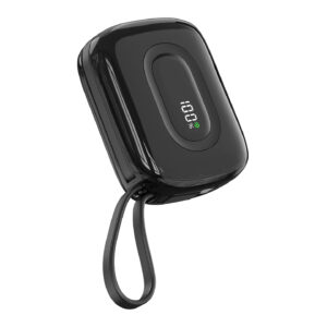 S-Link P20M 10000mAh PD20W Type-C Kablolu Siyah LCD Taşınabilir Pil Şarj Cihazı Powerbank