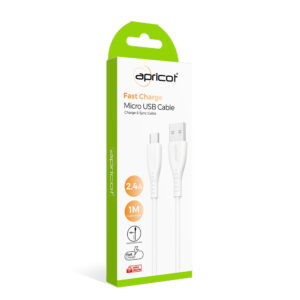 Apricot APC-A120M Micro USB 1M 2.4A Şarj + Data Kablosu