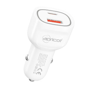 Apricot APC-CC50 40W PD Type-C & USB-A Çift Portlu Hızlı Şarj Özellikli Işıklı Araç İçi Şarj Cihazı