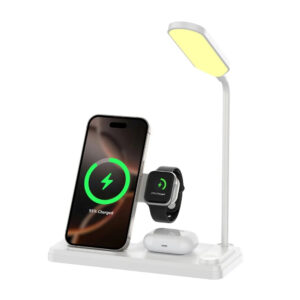 Bix BXMW8 15W 3'Ü 1 Arada LED Lambalı IPhone, Apple Watch Ve AirPods Şarj Standı