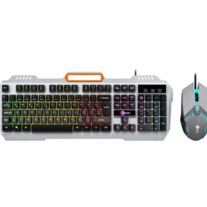 Lecoo CM107 USB Kablolu Rainbow Aydınlatmalı Türkçe Q Oyuncu Klavye & Mouse Seti Siyah
