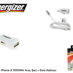Energizer DC1UCIP5 1000MA Phone Lightning Araç Şarj + Data Kablosu