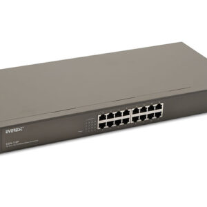 Everest ESW-116P 16Port 10/100Mbps Rock Uyumlu Metal Kasa Fast Ethernet Switch Hub