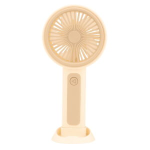 Feny FN-F25 Krem / Açık Kahve Minifan Ultra Sessiz Şarjlı Taşınabilir Stantlı Mini El Fanı