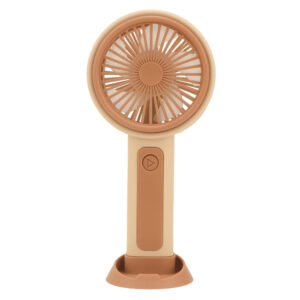 Feny FN-F25 Krem / Kahve Rengi Minifan Ultra Sessiz Şarjlı Taşınabilir Stantlı Mini El Fanı