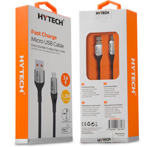 Hytech HY-X250 3A Micro Usb 1,2m Silver Data + Sarj Kablosu