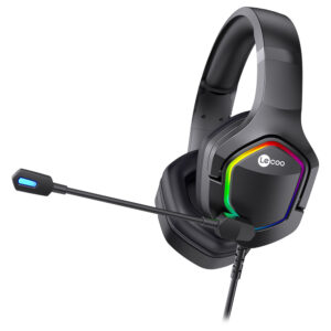 Lecoo HT403 USB Kulak Üstü RGB LED Aydınlatmalı Siyah Kablolu Gaming Kulaklık