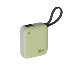 Bix PB119 10000mAh PD 20W Hızlı Şarj Cihazı Dijital Göstergeli Mini Powerbank - Yeşil