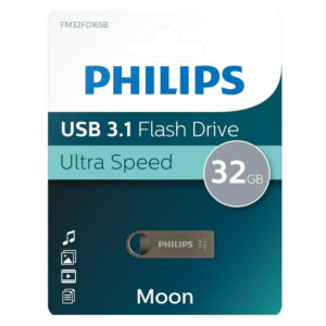 Philips USB 3.1 32GB Moon Uzay Grisi