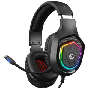Rampage RM-K90 VECTOR Siyah RGB Led 3,5mm Gaming Mikrofonlu Oyuncu Kulaklığı