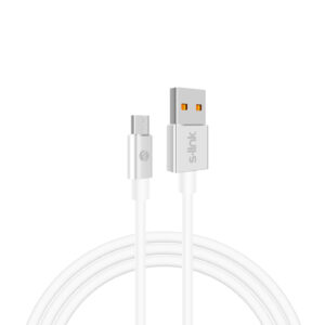 S-Link Swapp SW-C508 2m 2.4A Usb To Micro Usb Beyaz Data + Sarj Kablosu
