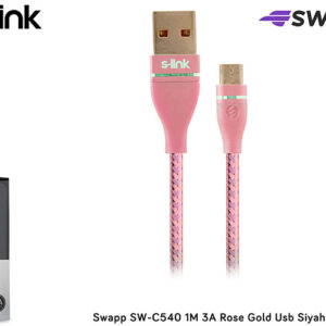 S-Link Swapp SW-C540 1M 3A Micro Usb Rose Gold Şarj Kablosu