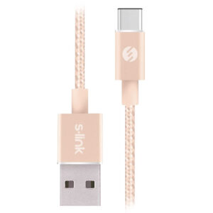 S-Link Swapp SW-C702 2A 1m Gold Type-C Data + Charging Cable
