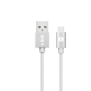 S-Link Swapp SW-C790 2A Type-C 1m White Data + Charging Cable for Smartphones