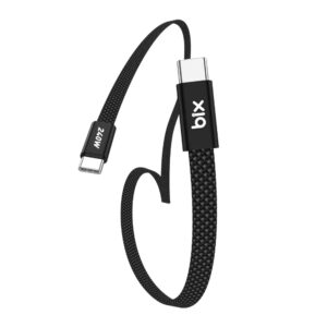 Bix T5CC Type-C To Type-C 5A 240W 480Mbps Örgülü Hızlı Şarj Ve Data Kablosu 1 Metre Siyah