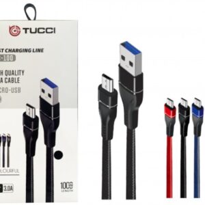 Tucci TC-100 3A 1M Micro USB Şarj Kablosu