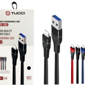 Tucci TC-105 2.4A 1M Lightning Şarj Kablosu