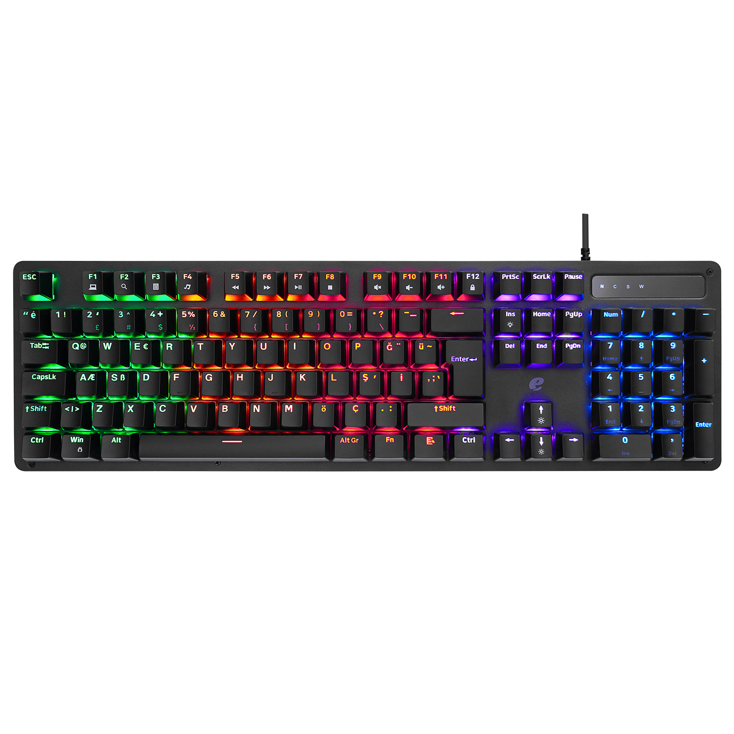 Acer EMachines EAK104 Siyah USB RGB Backlight Red Switch Mekanik Q 104 Tuşlu Gaming Klavye