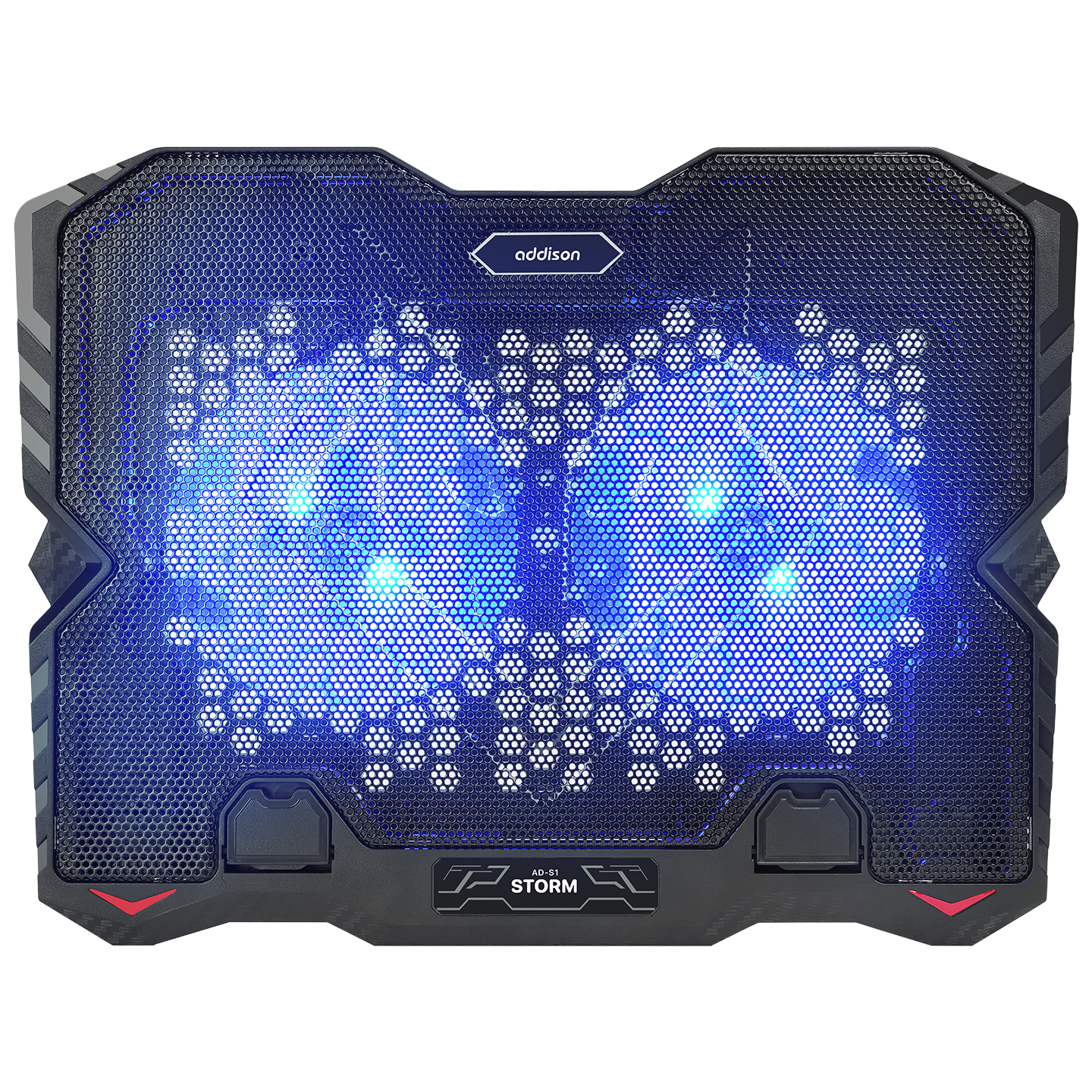 Addison AD-S1 Storm Mavi Led Işıklı 2 Fanlı 2 Usb Dc 5V 125*125*20mm Notebook Soğutucu Stand