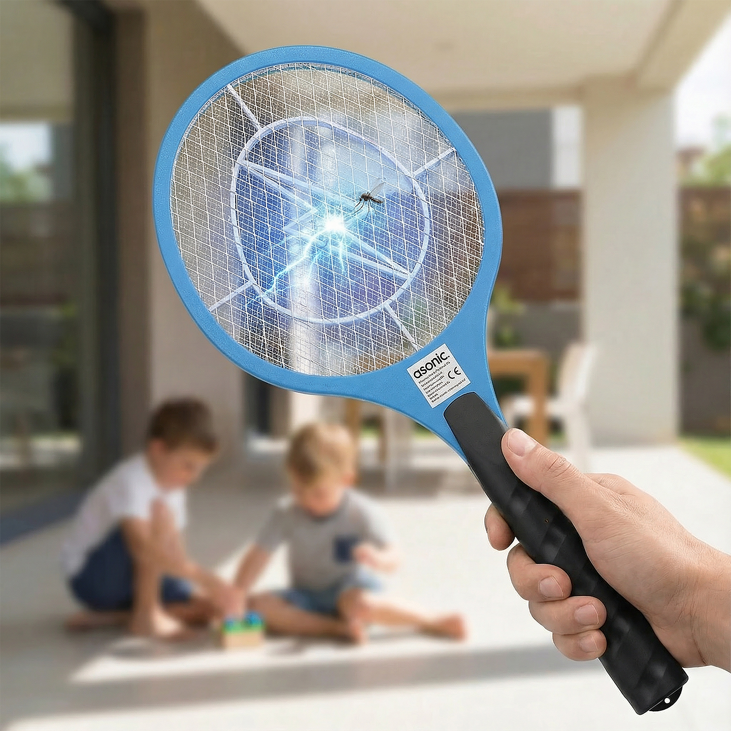 Asonic AS-A22 Kalem Pilli Mavi Raket Sinek Öldürücü