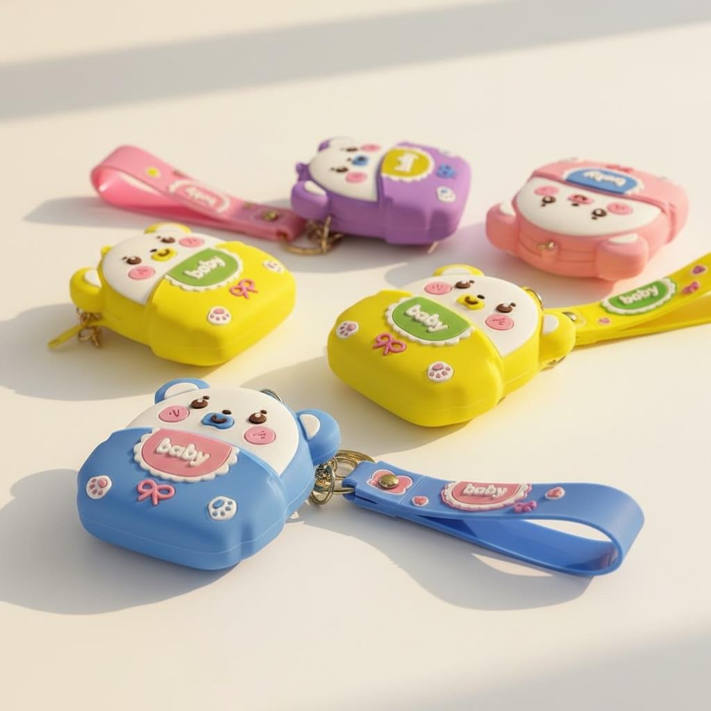 Baby Ayıcık Silikon Anahtarlık Cüzdan 7*8 Cm