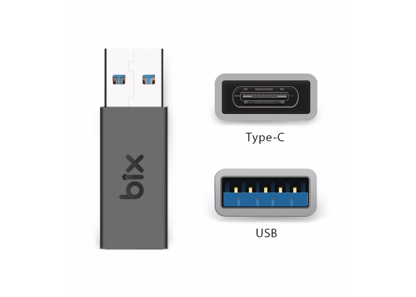 Bix ADP-03 USB 3.0 Type-C Dönüştürücü Adaptör