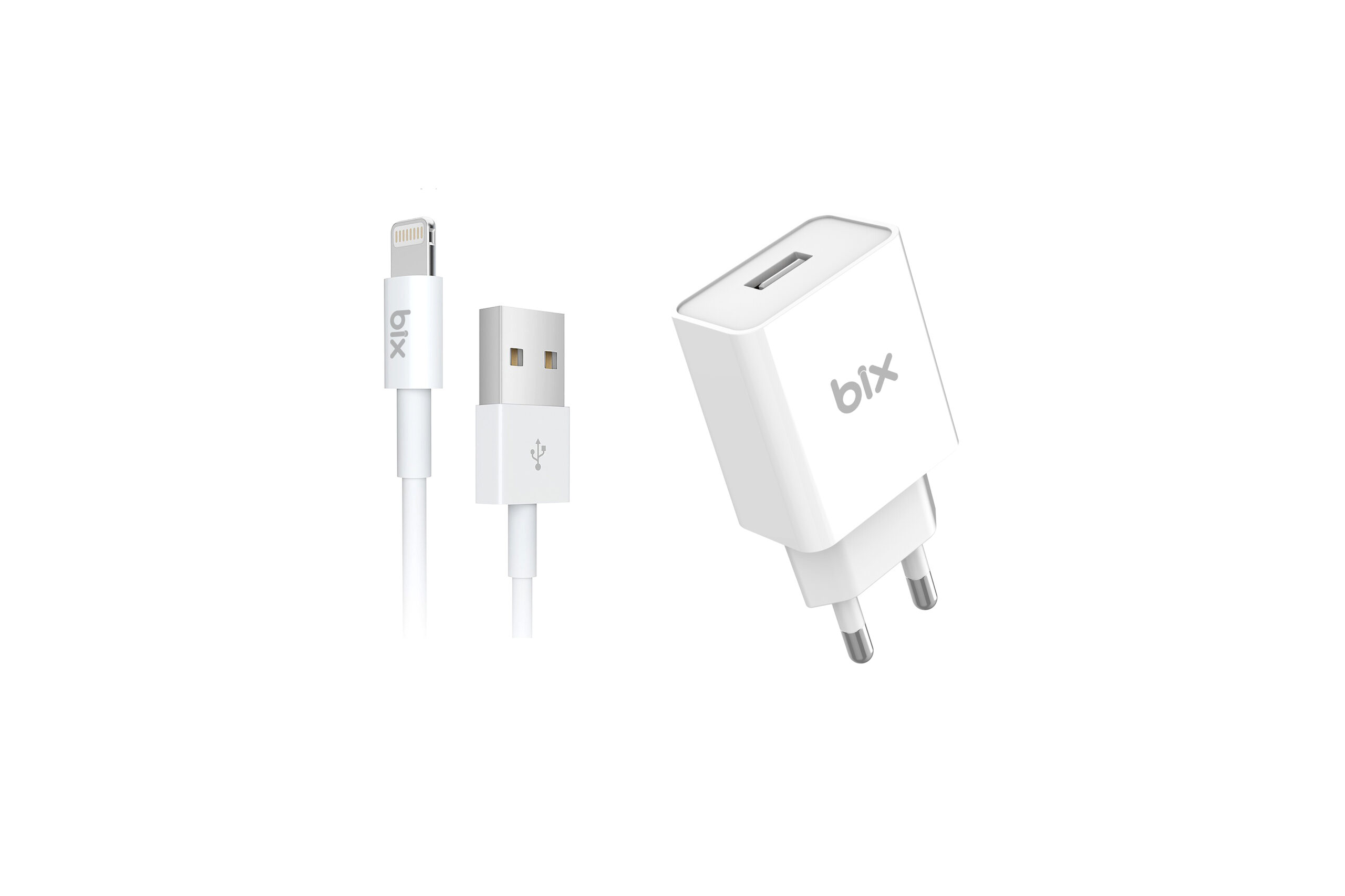 Bix BX-L10TA 1M 2.1A Lightning Kablo + 10W Seyahat Adaptör Seti