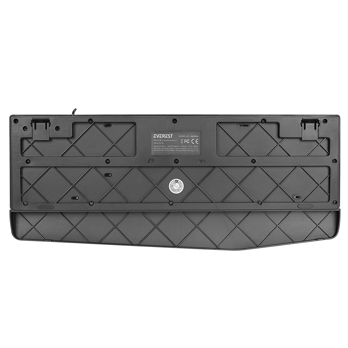 Everest KB-951U Siyah USB Bilek Destekli Q Standart Ofis Klavye