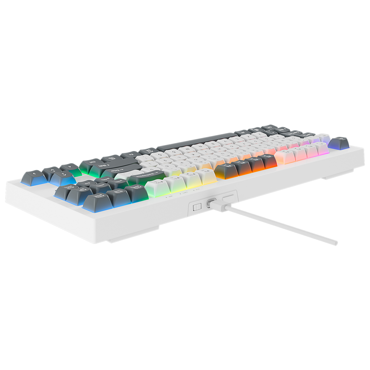 Everest KB-98 Silent TKL Beyaz/Gri Mavi Rainbow Q Membrane Klavye