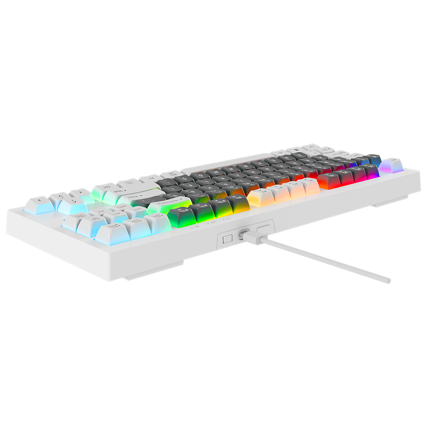 Everest KB-98 Silent TKL Gri Mavi/Beyaz Rainbow Q Membrane Klavye