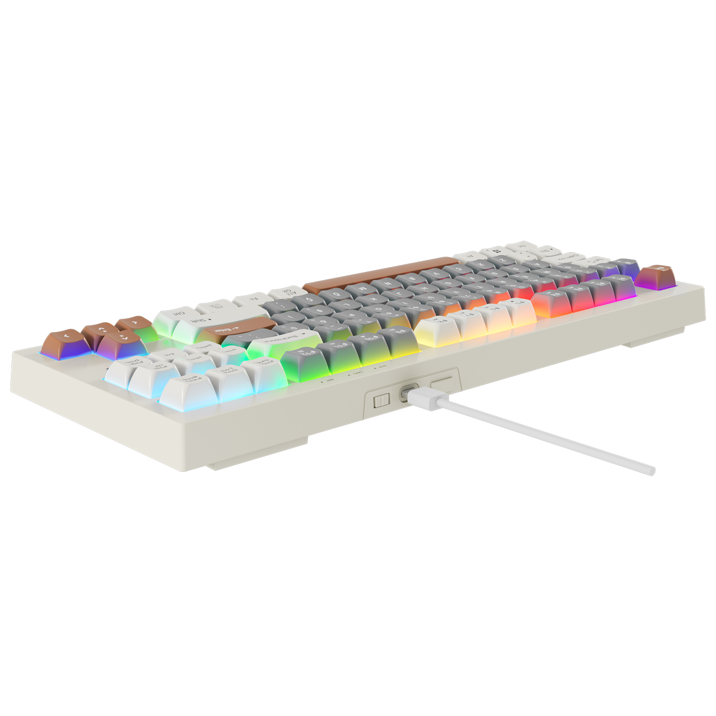 Everest KB-98 Silent TKL Gri Mavi/Gri/Kahve Rainbow Q Membrane Klavye