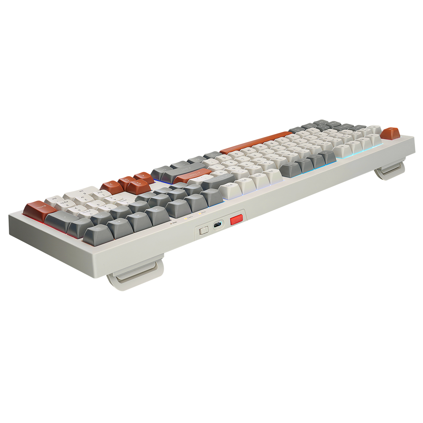 Everest KM-78 Rena Krem/Gri/Kahve Kablosuz 2.4 + BT RGB Aydınlatmalı Sessiz Q Su Sıçramasına Dayanıklı Klavye + Mouse Se