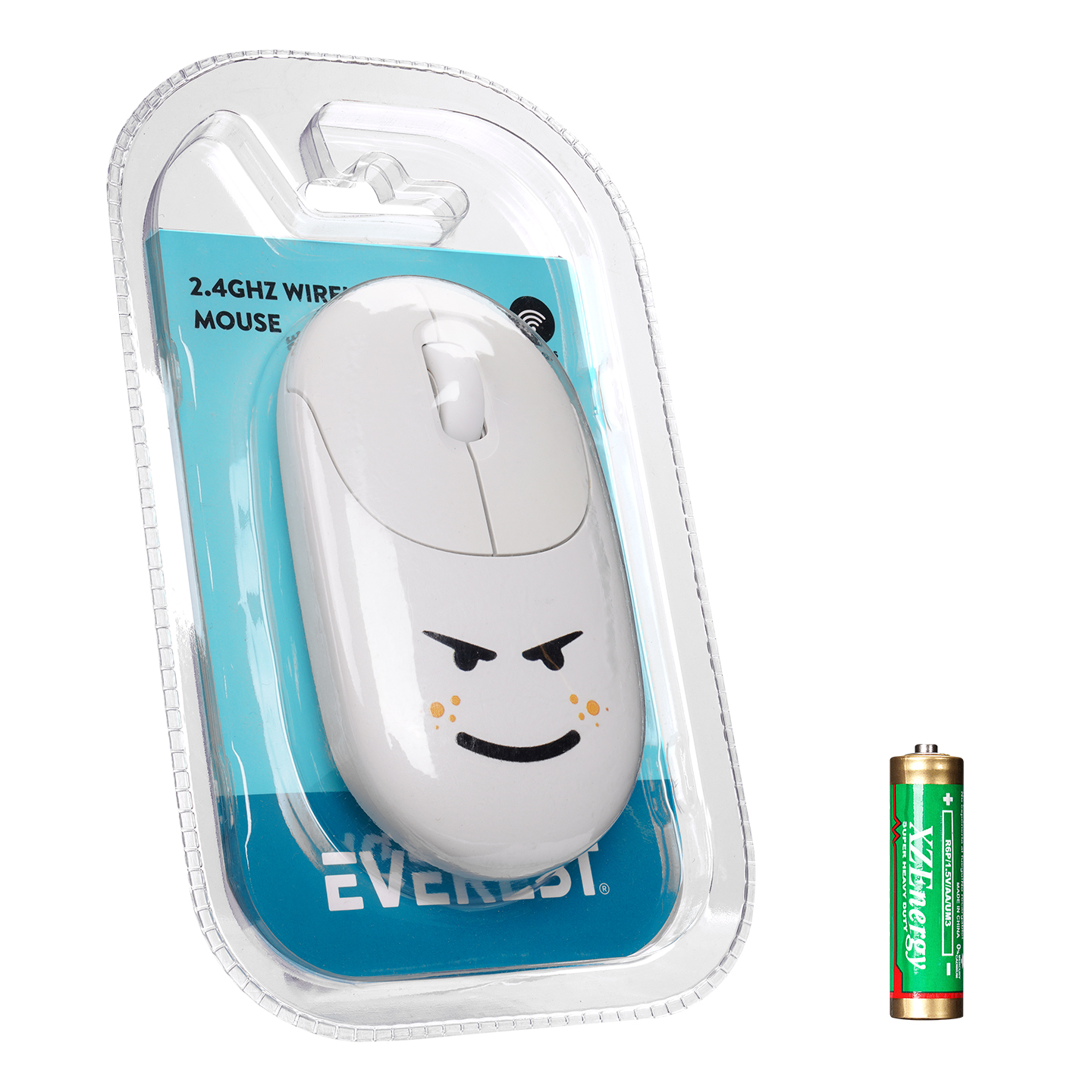 Everest SM-26 Fashion 2.4Ghz Beyaz Kabartmalı Kablosuz Mouse