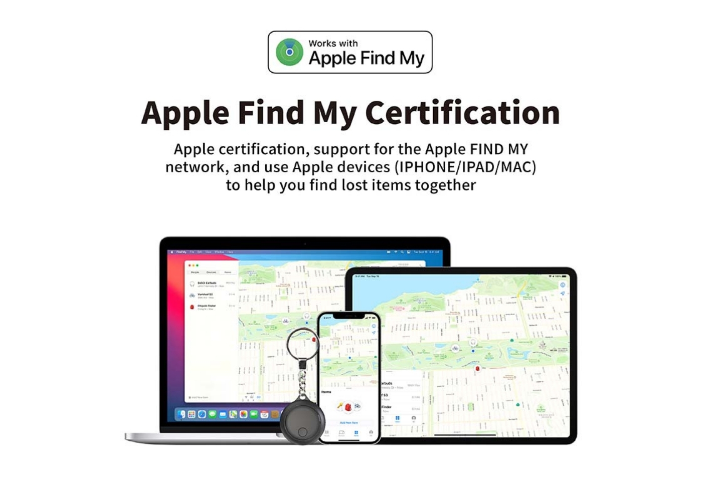 Foonch EKD-FM10 AirTag Lisanlı Akıllı Takip Cihazı (App Destekli)