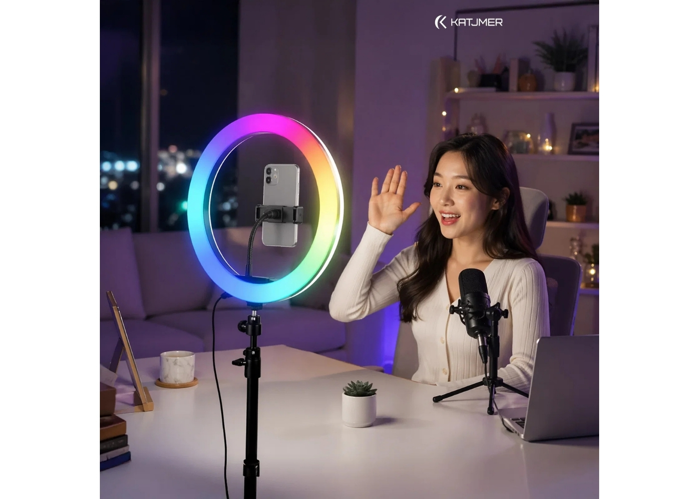 Katjmer MJ30 12inç RGB Ring Light