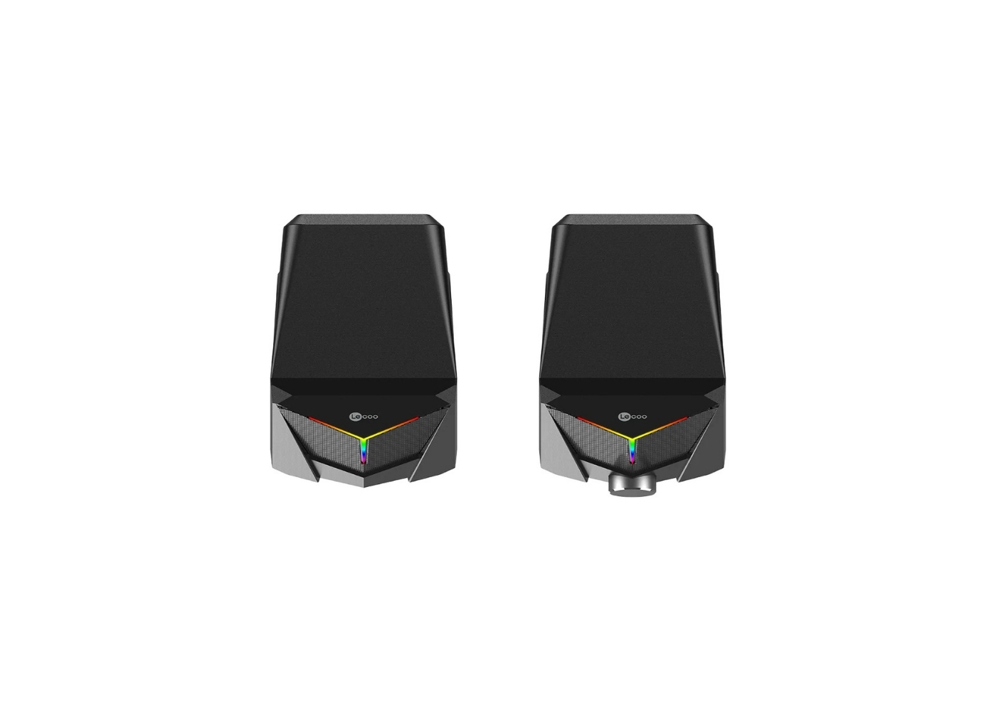Lecoo DS104 Kablolu USB + 3.5mm Jack 6W RGB Aydınlatmalı Masaüstü Hoparlör Siyah