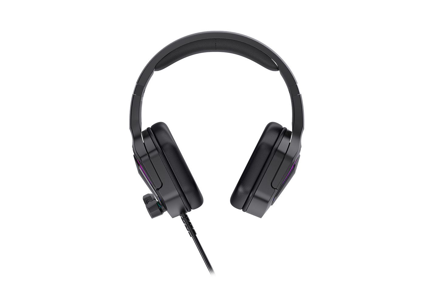 Lecoo HT403 USB Kulak Üstü RGB LED Aydınlatmalı Siyah Kablolu Gaming Kulaklık