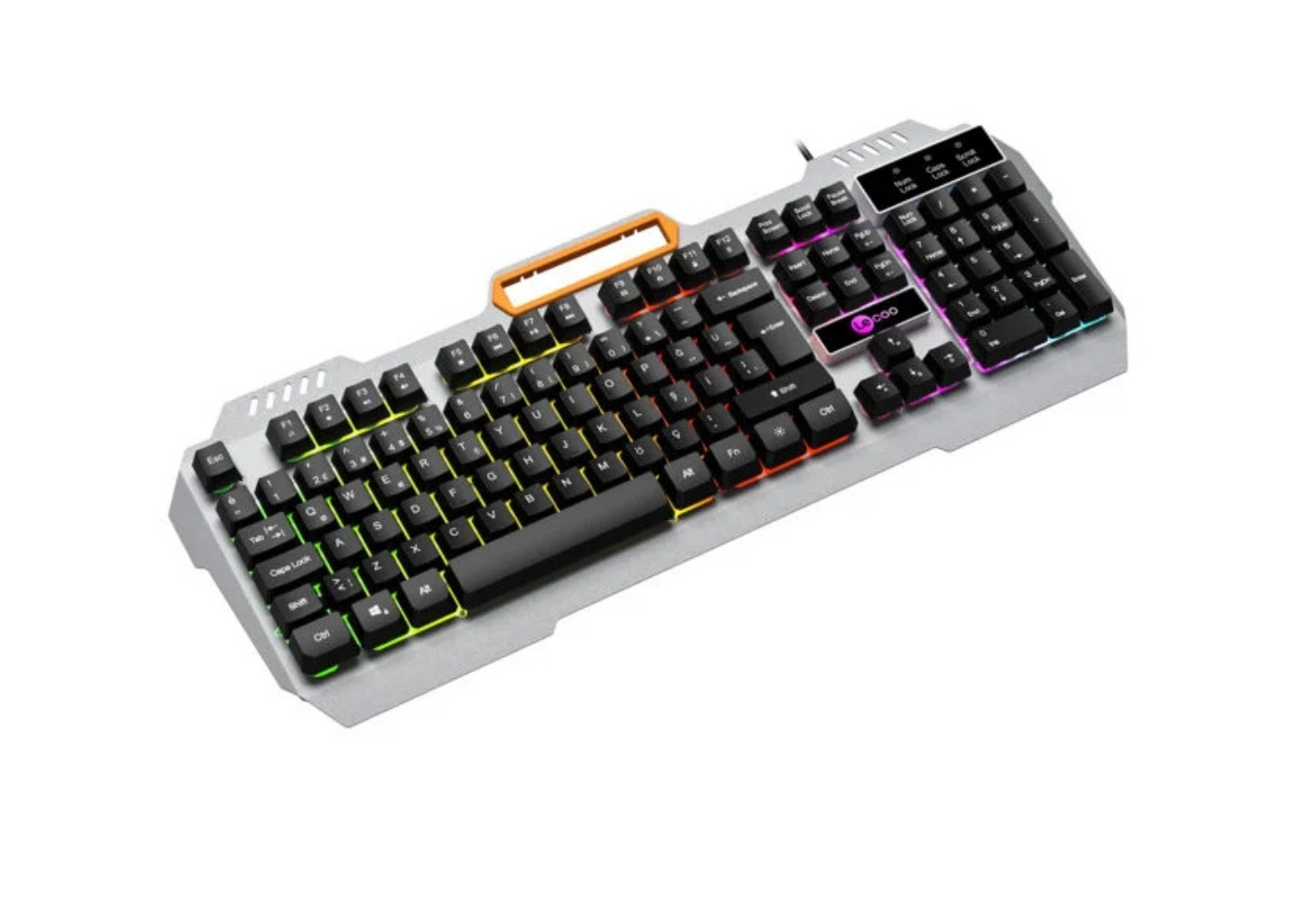 Lecoo KB123 USB Kablolu Rainbow Efektli Gaming Türkçe Q Siyah Klavye