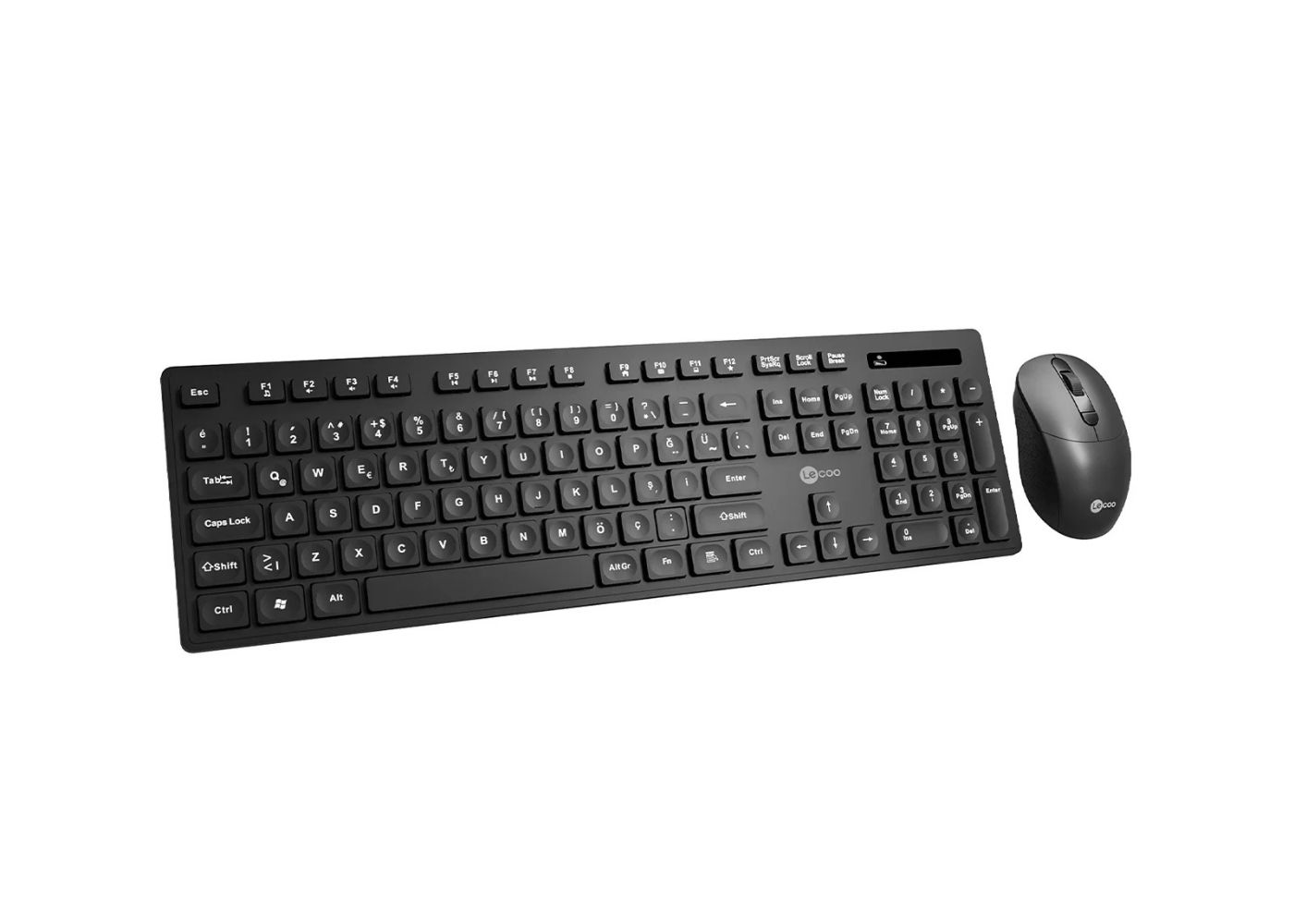Lenovo Lecoo KW201 Kablosuz Türkçe Siyah Q Klavye & Mouse Set
