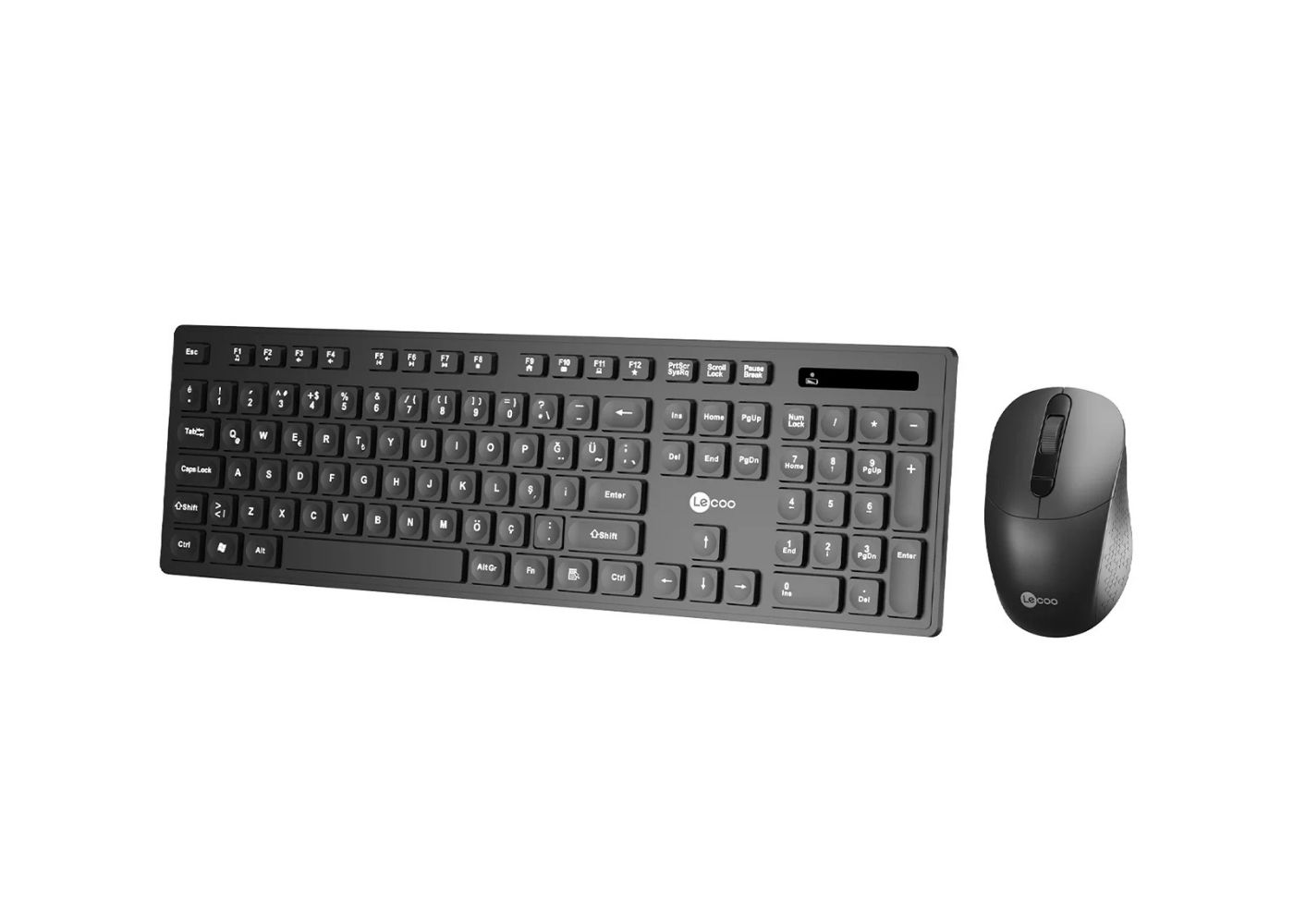 Lenovo Lecoo KW201 Kablosuz Türkçe Siyah Q Klavye & Mouse Set