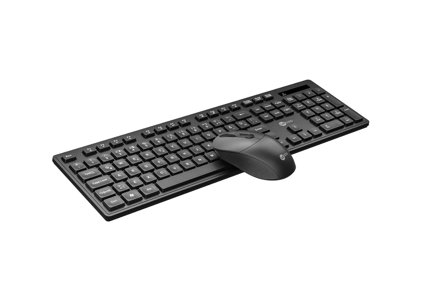 Lenovo Lecoo KW201 Kablosuz Türkçe Siyah Q Klavye & Mouse Set