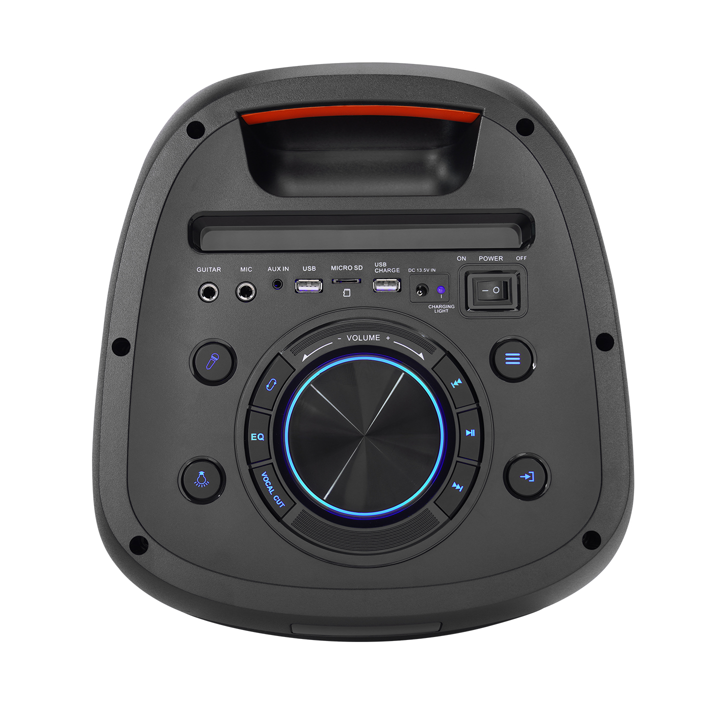 Microlab M61 80W 2 Adet VHF Mikrofonlu USB+ TF KART+AUX+Bluetooth Destekli Siyah Profesyonel Ses Sistemi