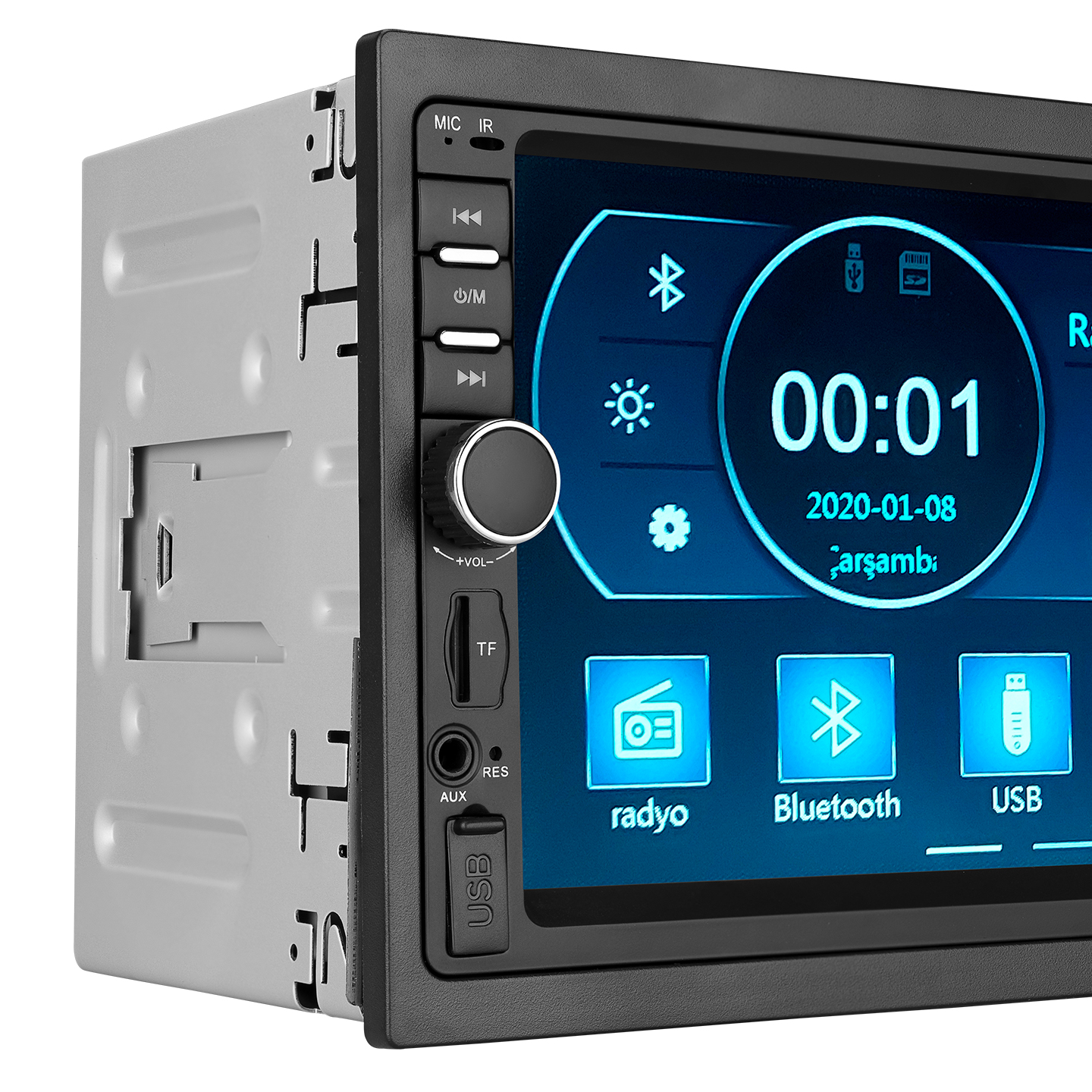 Mikado MC-X200D 7 TFT Usb-SD-Bluetooth Geri Vites Kameralı Double DIN 4*50W Multimedia Ekran Oto Teyp