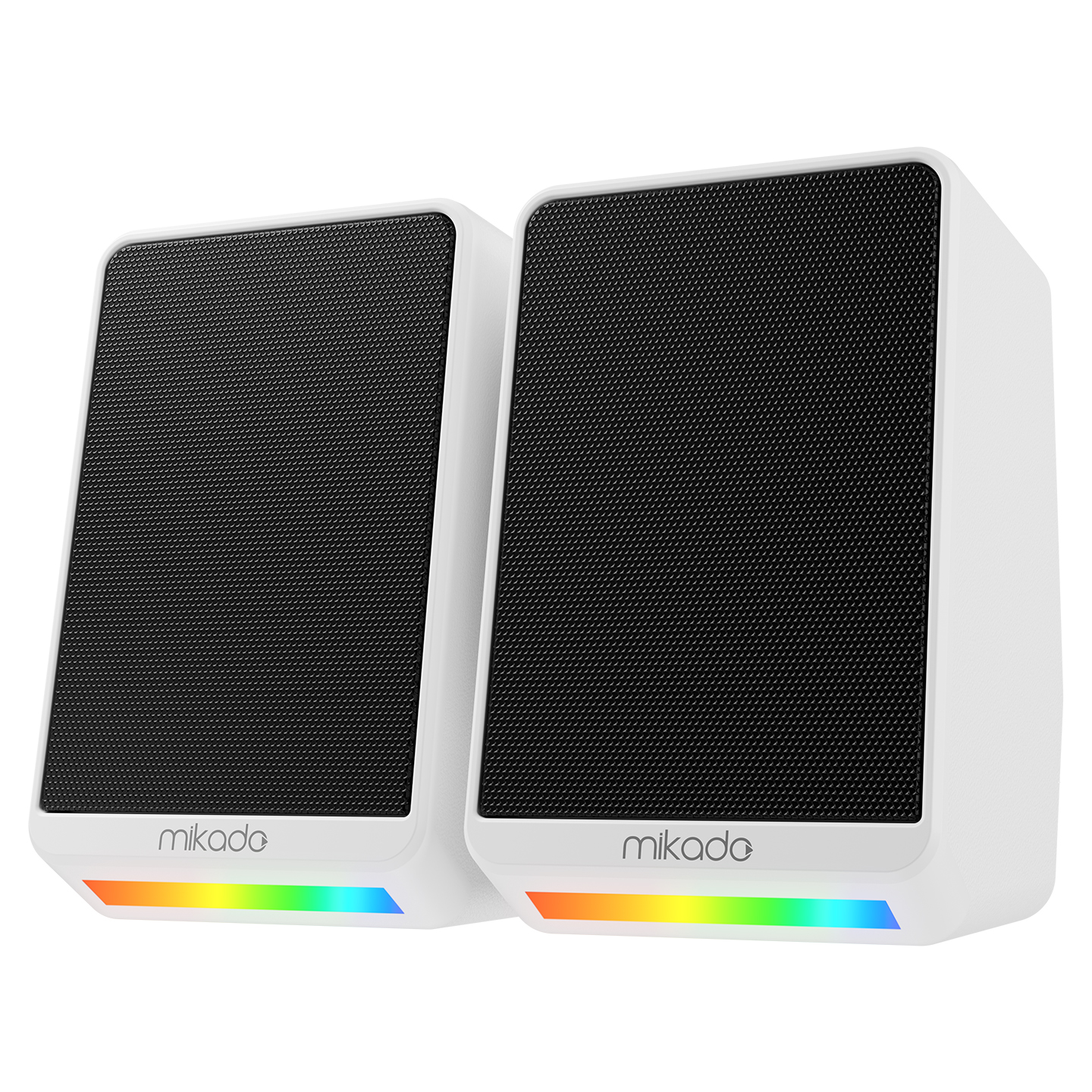 Mikado MD-178 2.0 3W*2 Beyaz RGB Aydınlatmalı USB + 3.5mm USB 5V Speaker Hoparlör