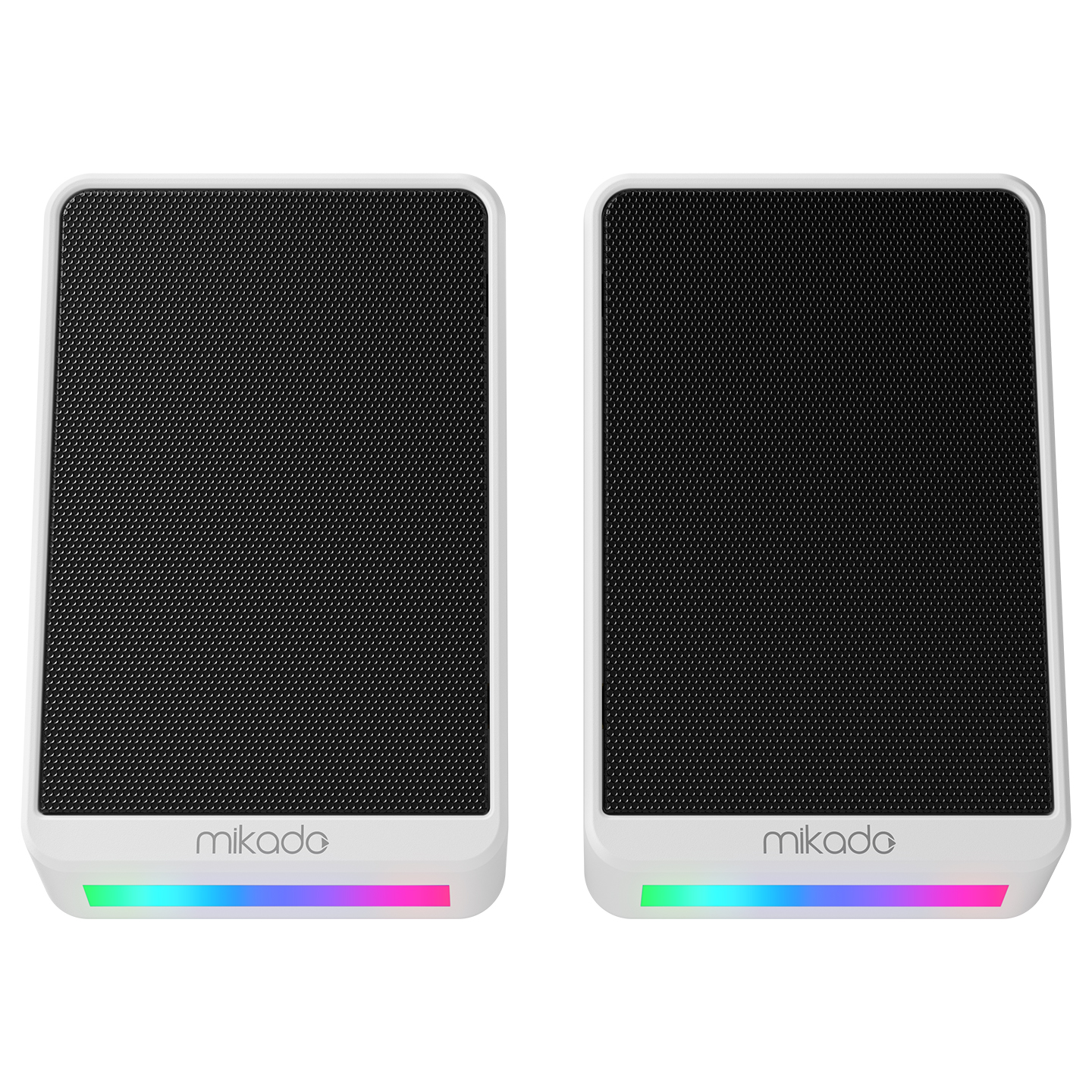 Mikado MD-178 2.0 3W*2 Beyaz RGB Aydınlatmalı USB + 3.5mm USB 5V Speaker Hoparlör